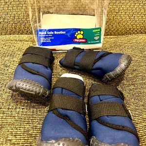 NEW - Top Paw Hard Sole Booties Navy Blue Medium